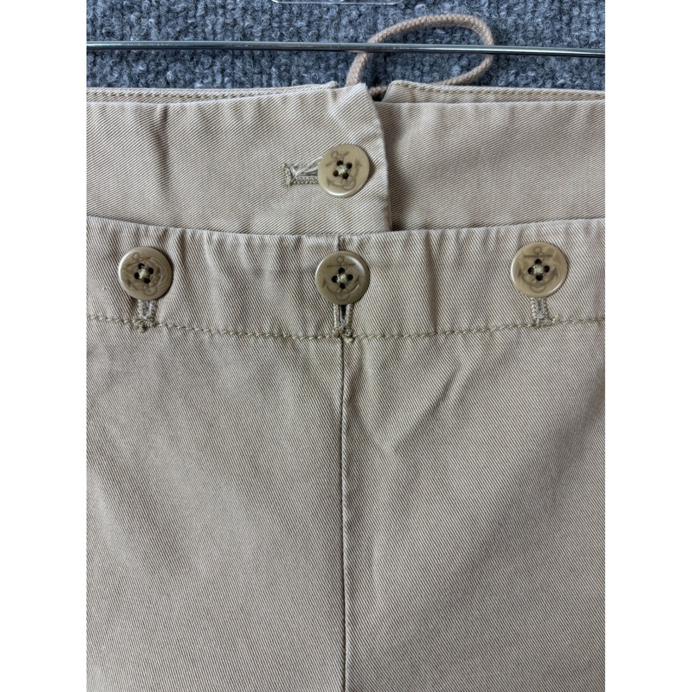 J.Crew Pants Womens 8 Khaki Y2K Sailor Chino City Fit Wide Leg Lace Up Back - Picture 3 of 9